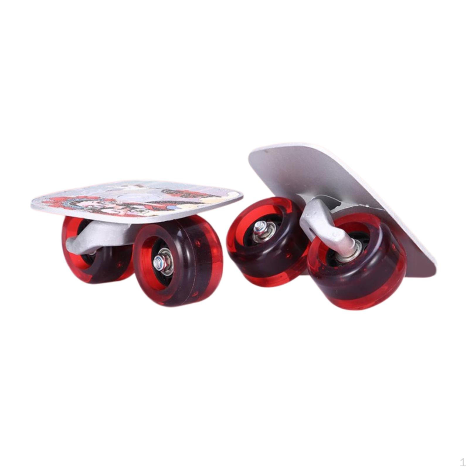Kompakte Rollschuhe mit rutschfester Basis und Rädern für alle Altersgruppen Red Black Wheels