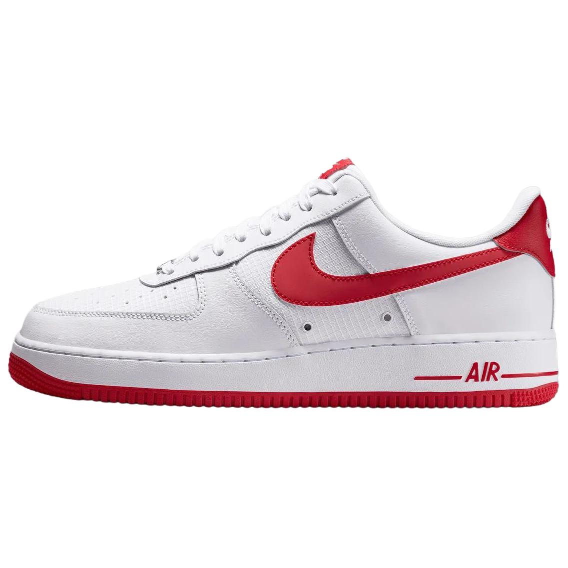 Nike Air Force 1 07 Lv8 Bequeme Passform Low-Top Sneaker Unisex-Sneaker Weiß Rot IR0952-101 39 white