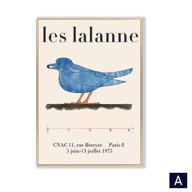 Abstrakte Les Lalanne Blau Vogel Wand Kunst Leinwand Malerei Nordic Poster Und Drucke Galerie Decor Bilder Für Wohnzimmer 50cm×70cm No Frame