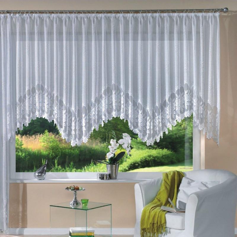 Neue weiße transparente Kettspitze-Vorhänge, Balkon-Schlafzimmer-Vorhänge, europäische Vorhänge 145cm by 300cm