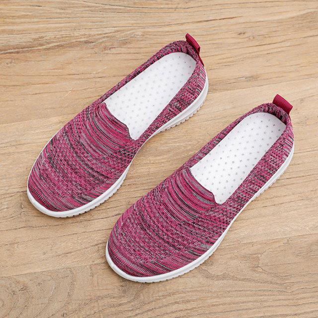 Neue Mode Damen Plateau Slipper Bequeme Damen Slip On Schuhe Damen Ballerinas Krankenschwester Sneaker Damen Creepers Schuhe 38 violett