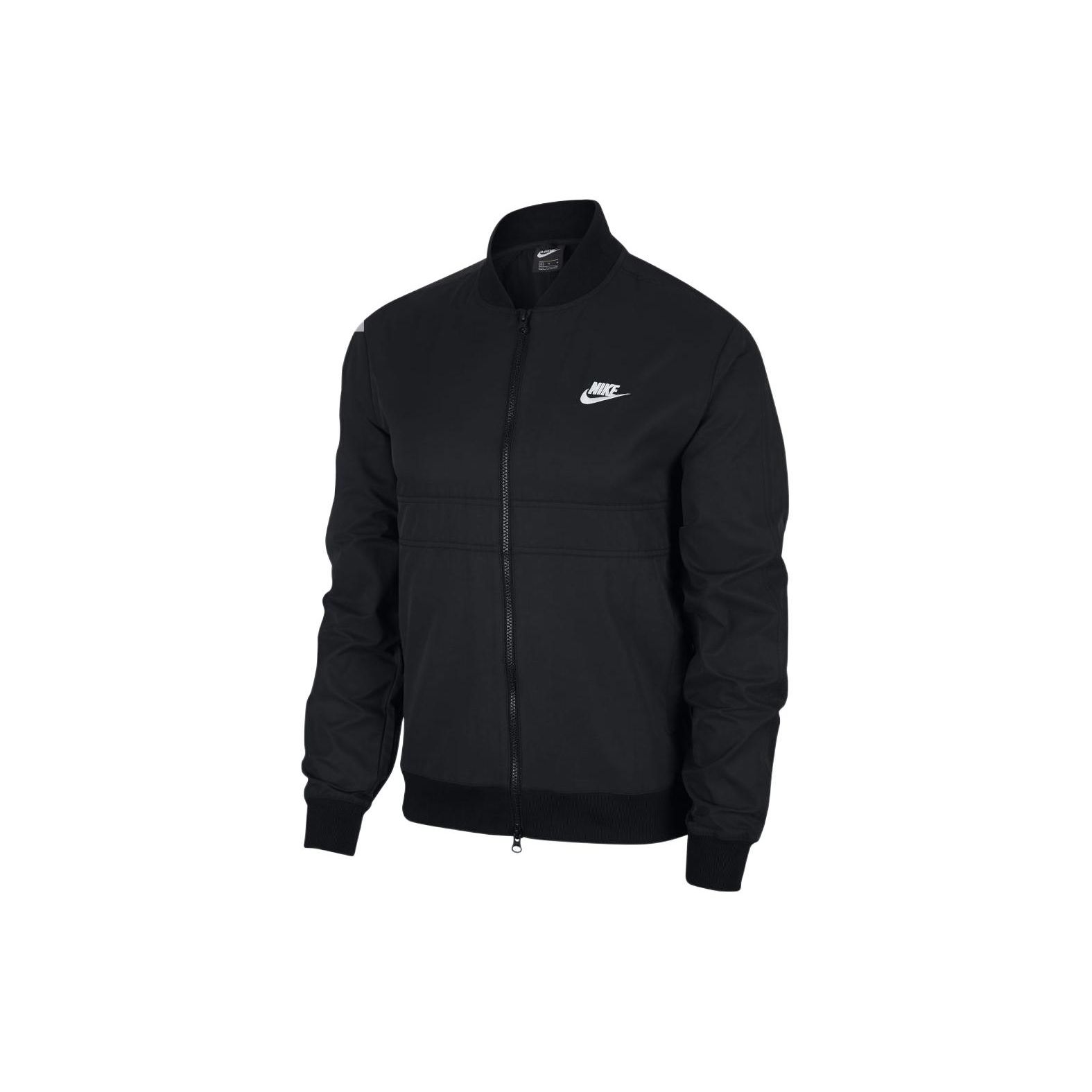 Nike einfarbige Jacke mit Reißverschluss und langen Ärmeln für Herren Jacken Schwarz DN4459-010 S