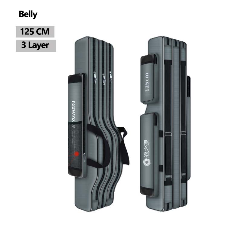 Wasserdichte Angelrute 2/3 Schicht Dicke Oxford Angeln Taschen 120 cm Angelrute Werkzeuge Lagerung Tasche Große Kapazität Pesca Tasche 3Layer 125cm Bally