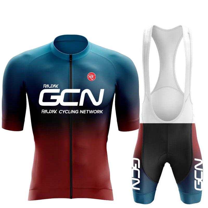 2024 RAUDAX GCN Sommer Rennrad Fahrradbekleidung Herren Kurzarm Radtrikot Triathlon Mountainbike Sport Radsportanzüge XS