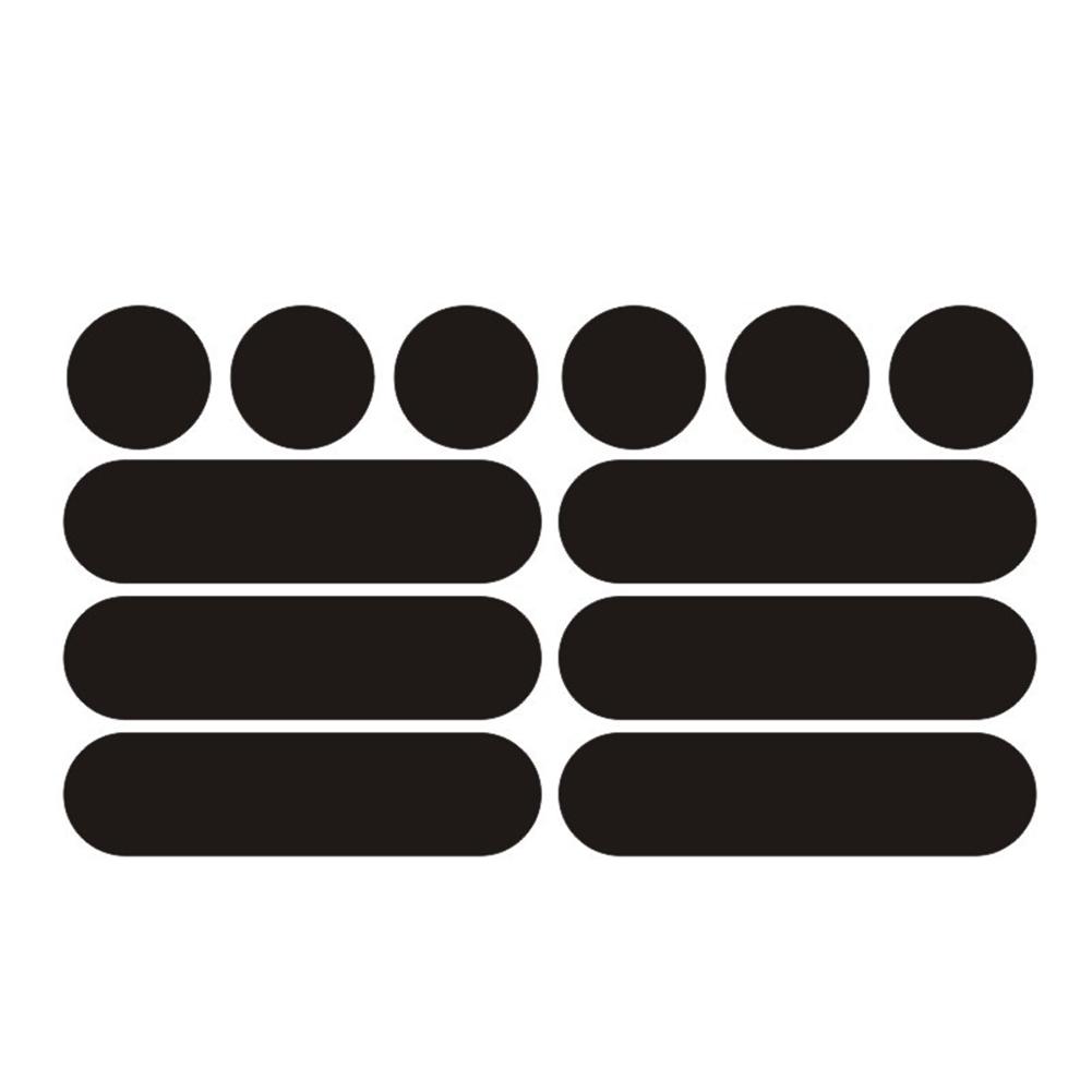 Motorradhelme Unsichtbare schwarze reflektierende Aufkleber Einfaches und effektives reflektierendes Band Kreis und Oval für Helme Fahrräder 90*150mm