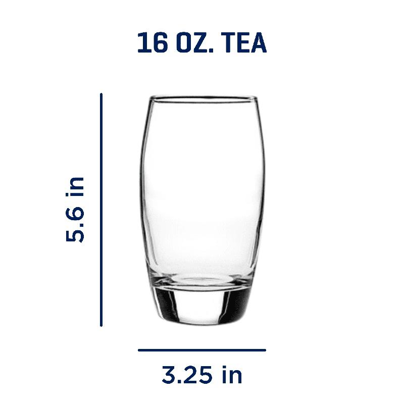 Ellendale Trinkgläser Set mit 8 Schwerer Boden Klarglas Haushaltswaren Langlebig Spülmaschinenfest Ideal für den lässigen oder formellen Gebrauch 401-500ml
