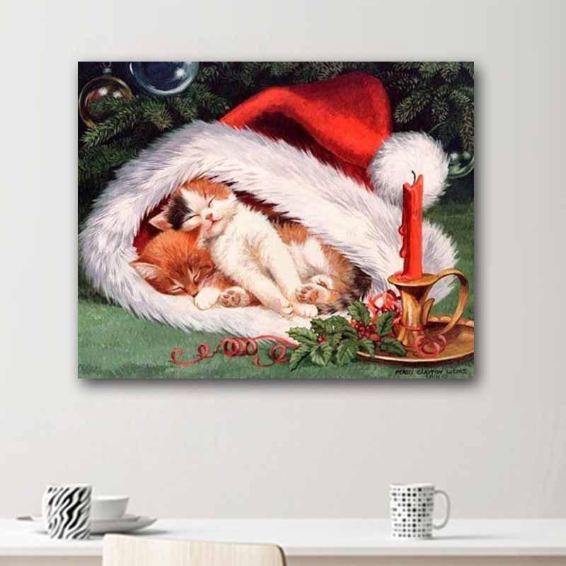 5d Katze Cartoon Diy Diamant Stickerei Diamant Mosaik Dekorieren Broderies Diamant Malerei 20X30