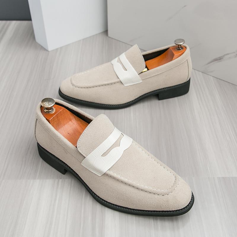 Mode Neue Herren Modische Slipper Herren Lässig Bequem Atmungsaktiv Business Matt Elegant Lederschuhe Gesellschaftsschuhe Herren Größe 38-46 45