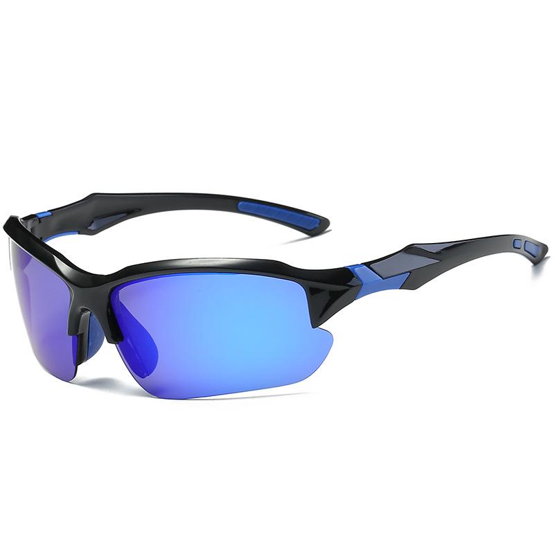 UV400 Polarisierte Sonnenbrille Reiten Fahrrad Sport Sonnenbrille Fahrerbrille blau