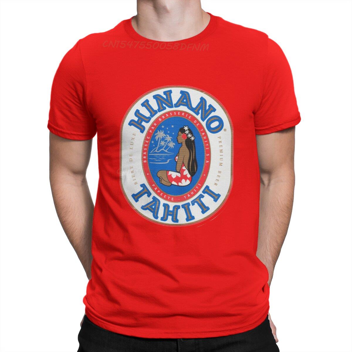 Hinano Tahiti Strand Freizeitlich Neuestes T-Shirt für Männer Strand Camisas Reine Baumwolle T-Shirts Individuelle Weihnachtsgeschenke Tops S
