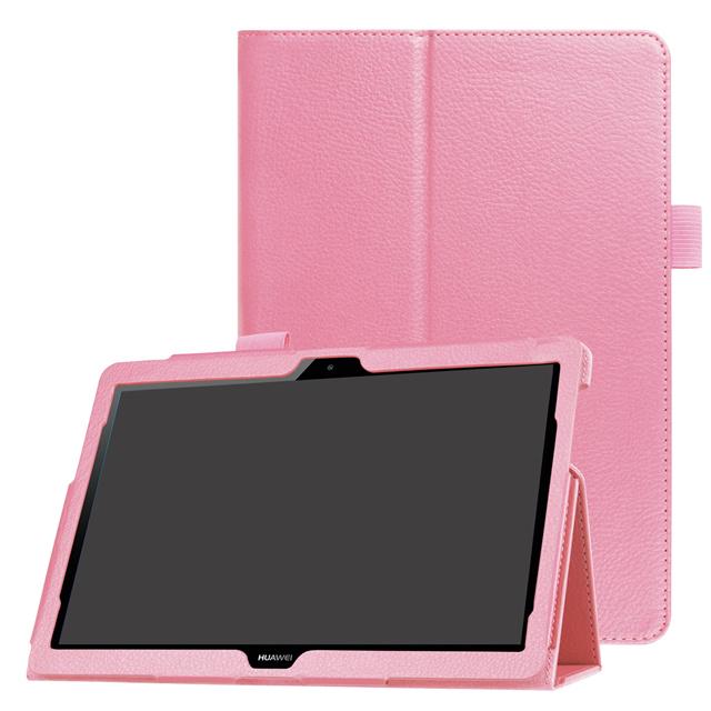 Hülle für Huawei MediaPad T5 10 T3 9.6 M5 Lite 10.1 8 Tablet Hülle Slim Folding Stand PU Leder Cover für Huawei M5 10.8 8.4 Hülle M5 Lite 10.1 rosa