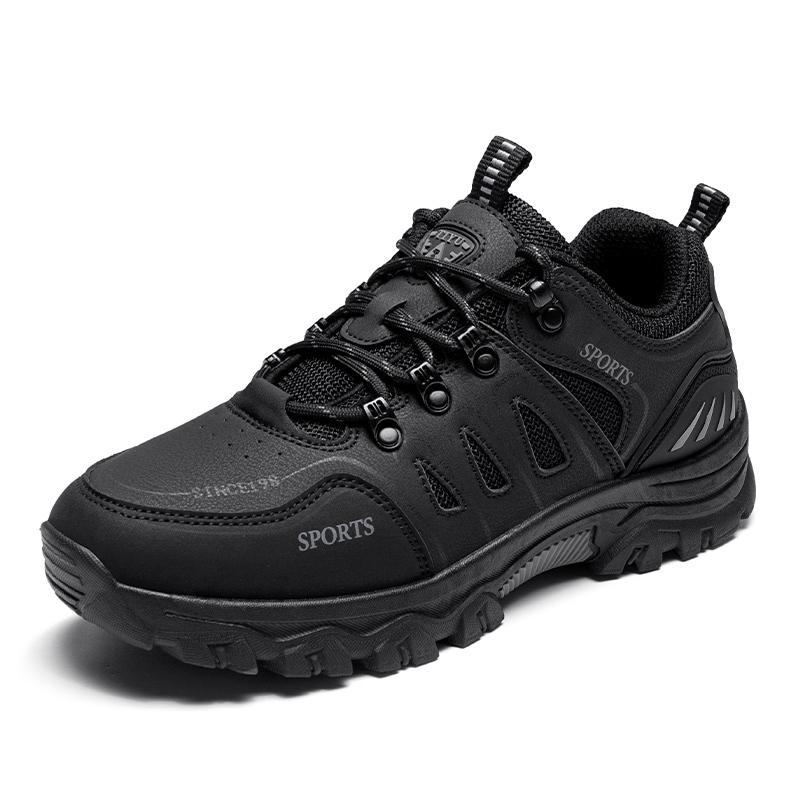 Männer Wanderschuhe Outdoor Sport Jogging Trekking Schuhe Casual Wasserdichte Militärische Ausbildung Klettern Turnschuhe Leder Berg Jagd Schuhe 44 schwarz