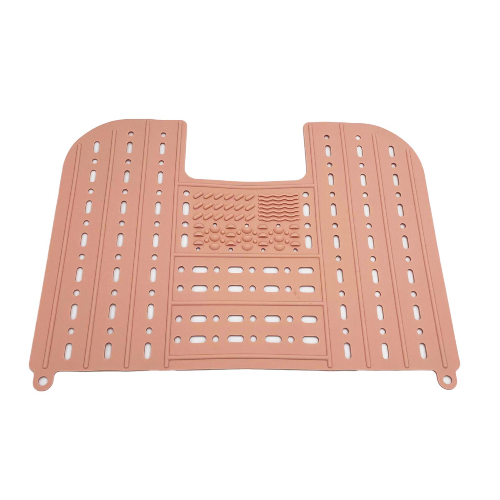 Faltbare Waschbecken-Becken-Oberseite-Abdeckung, Silikon-Make-up-Pinsel, Reinigungsmatte, Make-up-Werkzeuge, Badezimmer-Waschbecken hellrosa