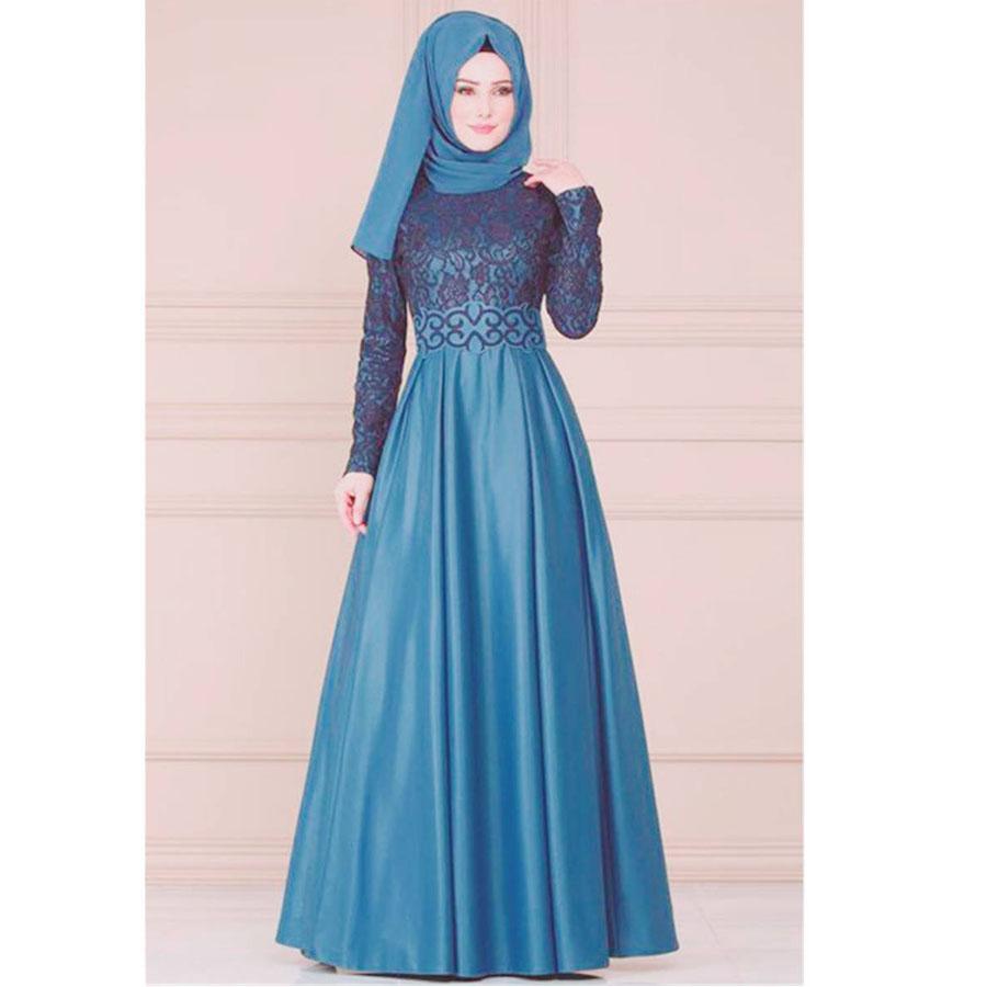 Naher Osten Ramadan Retro elegantes Kleid Abaya Kaftan Stil Spitze Langarm muslimische Dubai Frauen elegant plus Größe Türkei islamische Kleidung S-5XL 3xl