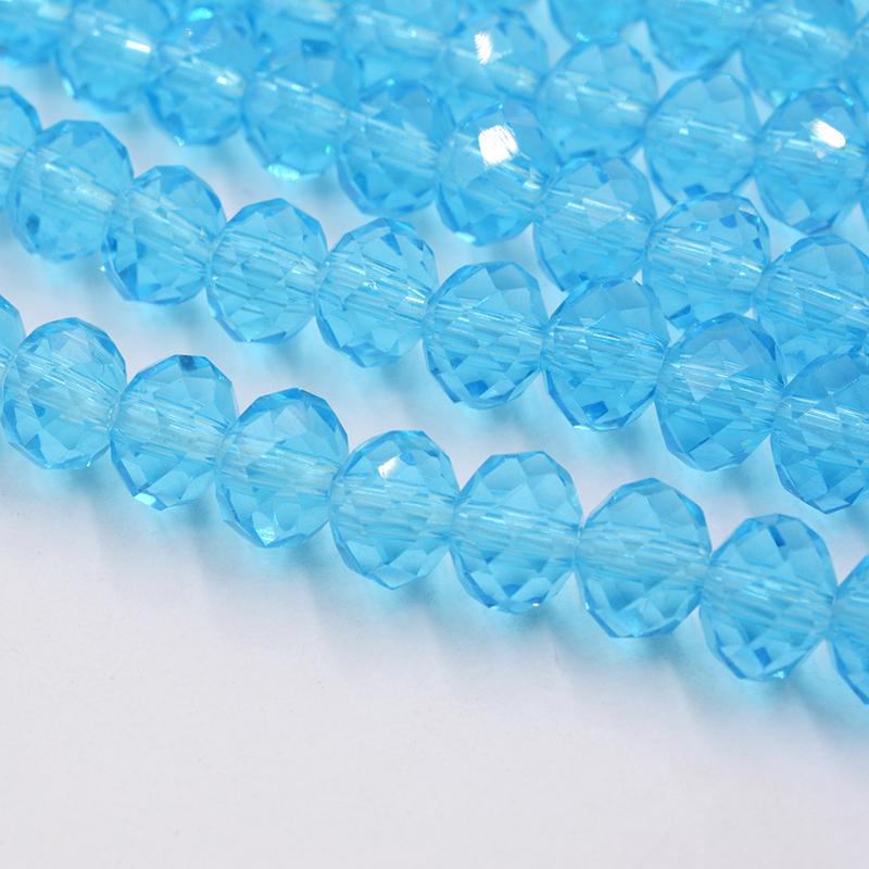 Himmelblau Mehrfarbig 145/50 Stück Rondelle Österreich Facettierte Kristallquarz Charms Perlen Lose Spacer Perlen für DIY Schmuckherstellung Dia 4mm 145PCS