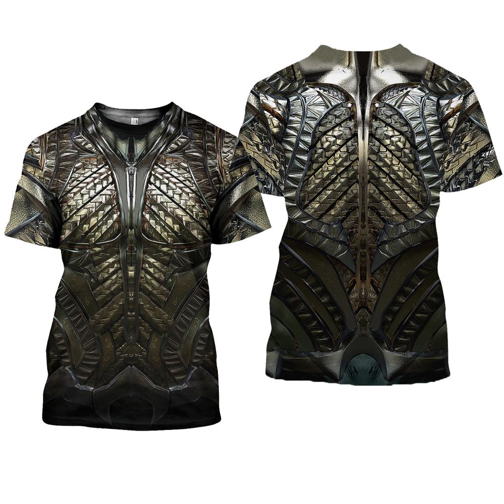 Neues Sommer Tempelritter 3D-Druck T-Shirt Männer Frauen Ritter Mittelalterliche Rüstung Kurzarm Übergroßes Harajuku T-Shirt Top Kinderkleidung XL