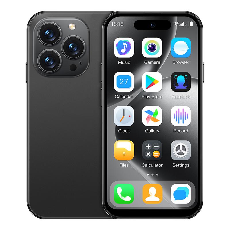 M16 PRO Mini 3G Smartphone 4,0 Zoll MTK6580M 2 GB RAM 16 GB ROM WCDMA 5 MP Rückkamera Dual-SIM-Karte Typ-C 2000 mAh Android-Mobiltelefon schwarz