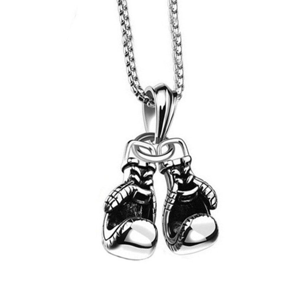 Auto-Rückspiegel-Anhänger, Innenornamente für Autodekoration, Boxhandschuhe-Modell, für Geburtstagsgeschenke für Jungen silber