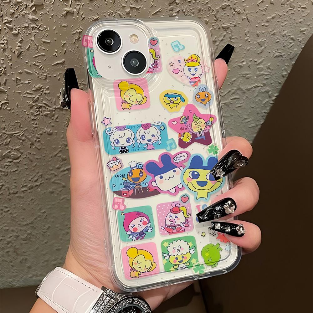 Cartoon-Spiel Tamagotchis Handyhülle für Samsung Galaxy S25 S24 S23 S22 S21 S20 S10 Note20 FE Ultra Plus 4G 5G Klare Rückseite Samsung S10 5G