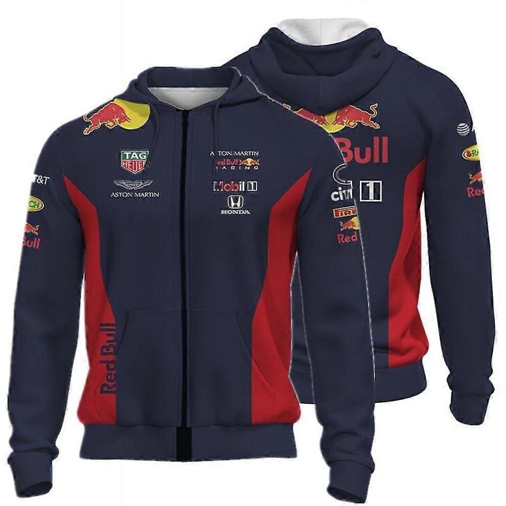 F1 Erwachsene Kinder Red Bull Racing Aston Martin Team Uniform Herren Reißverschluss Hemd Hoodie Jacke Reißverschluss Pullover XXXL brown