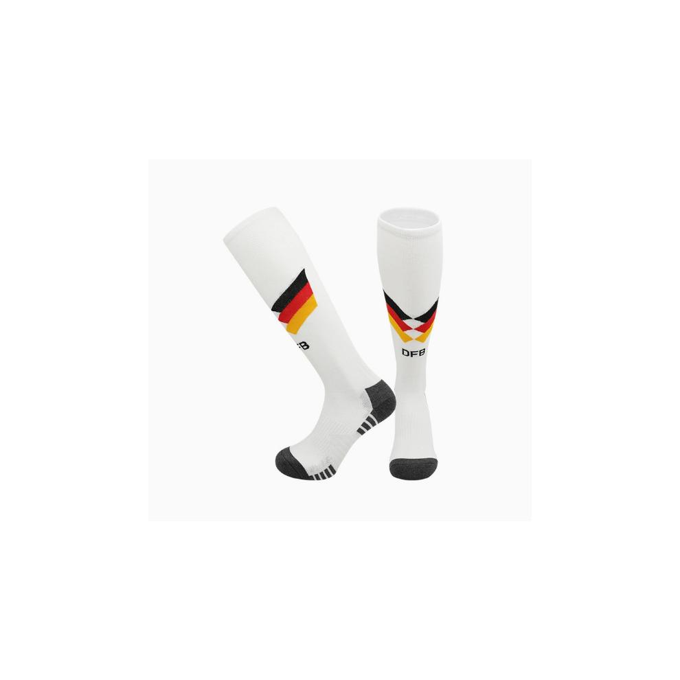 (EU 26-35, Deutsches Zuhause) 2026 Kinder Weltfußball Griffige Socken Hohe Knie & Lange Fußball Trainingssocken - Atmungsaktive Gepolsterte Socken Kinder & Jugendliche Spain Away