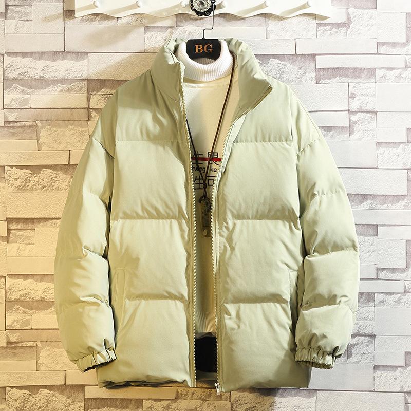 5XL Herrenmode Daunenjacke Dicke lose Outdoor-Oberbekleidung Streetwear Winterkleidung Lose einfarbige winddichte Windjacke Daunenmantel 5XL grün