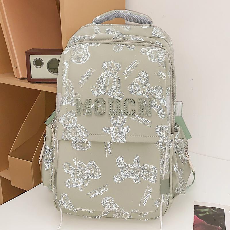 Schultaschen College-Studenten Mädchen Oberstufenschüler Jungen Große Kapazität Bedruckter Rucksack Mittelschüler Rucksäcke