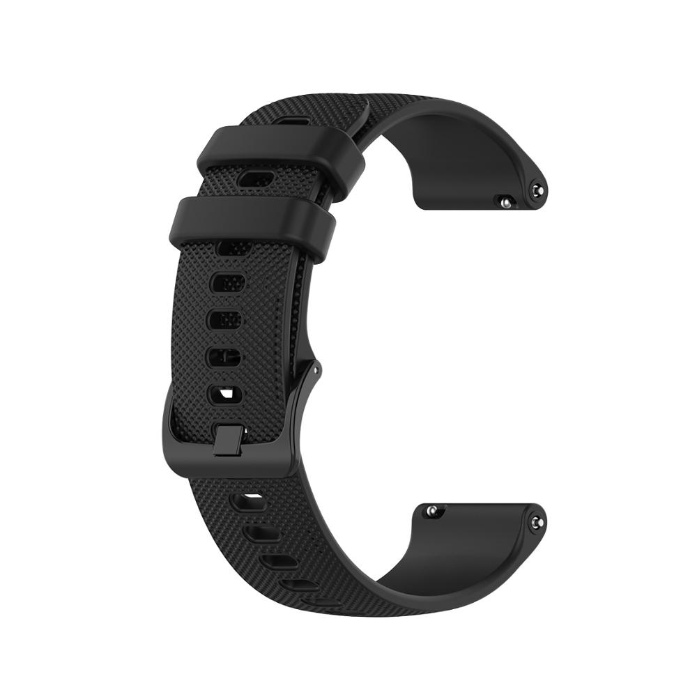 Schnellwechsel 22mm 20mm 18mm Silikonarmband für Garmin Forerunner 255 255S Music 245 55/Venu 2 Plus 2S/Vivoactive4 4S Uhrenarmband For Garmin Venu 2S schwarz