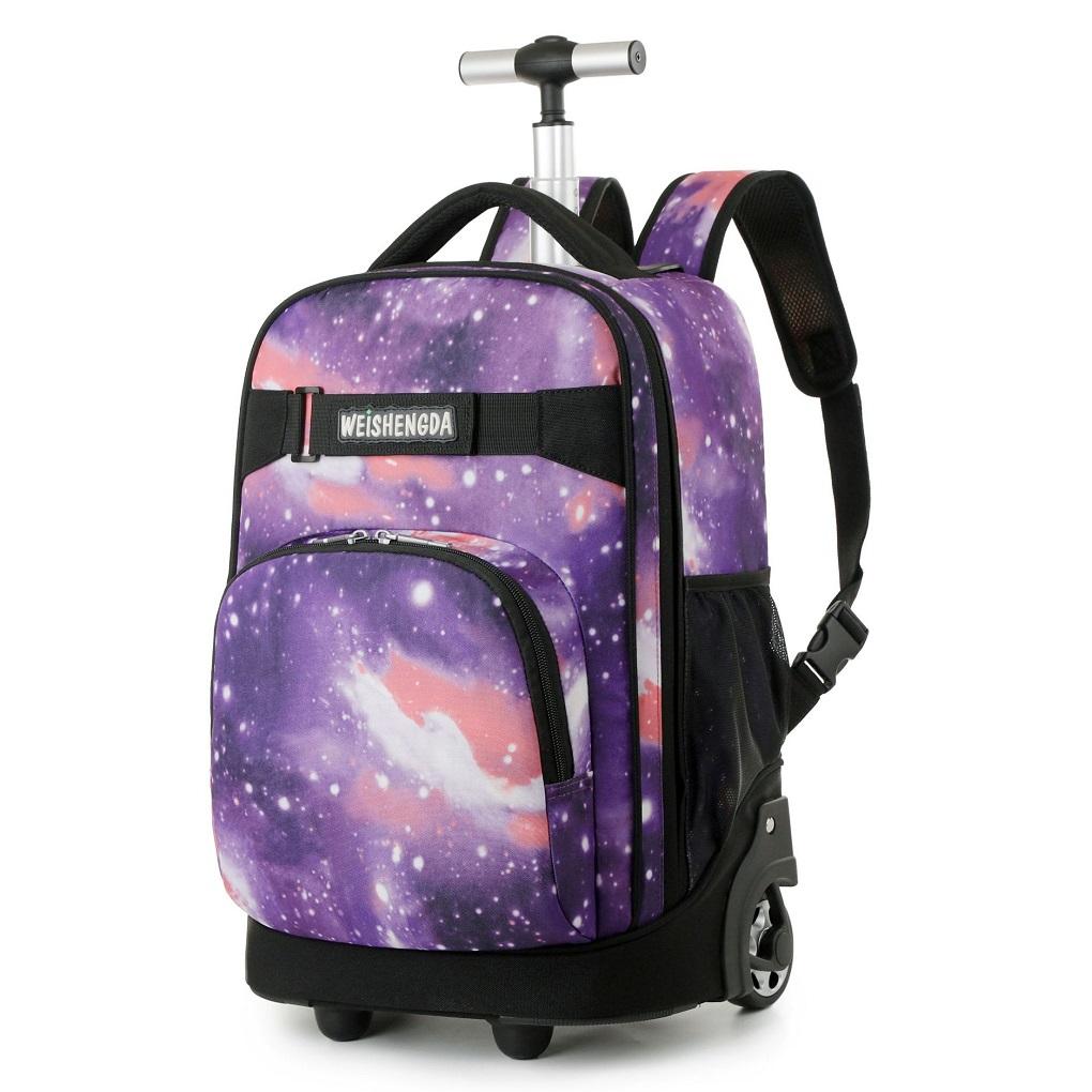 Campus Trolley Rucksack Schulrucksack Trolley Rucksack Doppelzweck WSD1801 18 inch violett/bunt