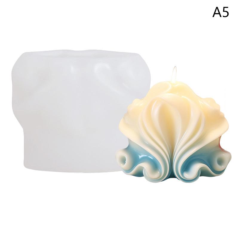 3D-Kerzenform in Muschelform, Silikonformen, süßer Schmuck, Seifenherstellungsform, DIY-Ornamentherstellungswerkzeug, Pudding-/Süßigkeiten-Backform