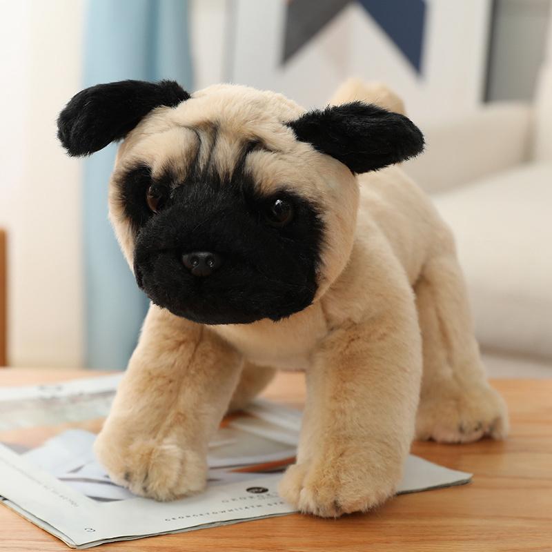 Gute Qualität Simulation Corgi Bulldogge Mops Golden Retriever Papillon Hund Plüschtiere Stofftiere Lebensechte Hund Welpen Puppen Heimdeko