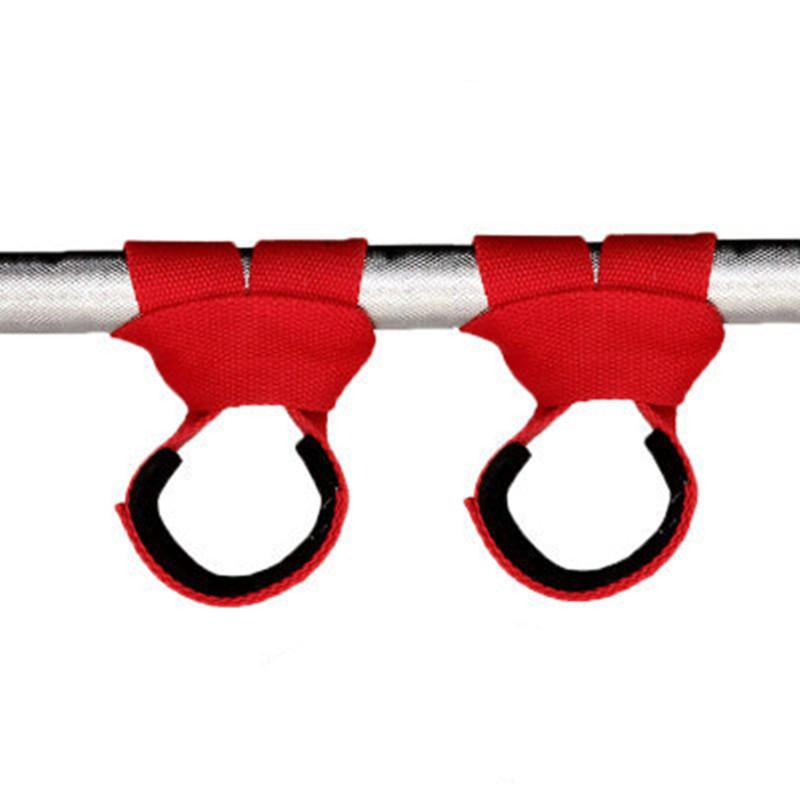 Gym Lifting Straps Langhantel Kreuzheben Booster Gürtel Fitness Anti-Rutsch Hand Wraps Handgelenk Riemen Fitness Training Hilfs Gürtel S rot