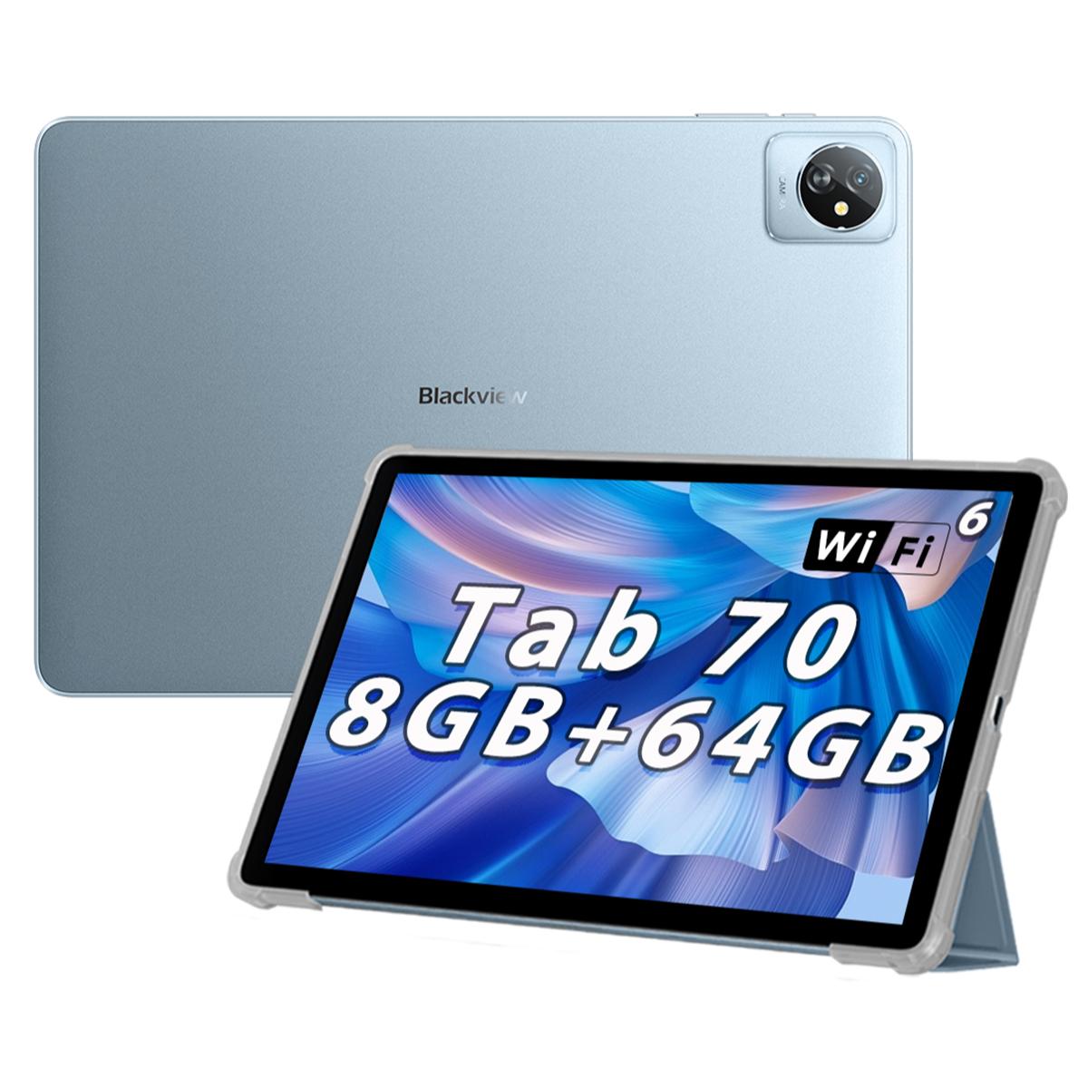 Blackview Tab 70 WiFi 10,1 Zoll 6580 mAh Android Tablet 8 GB 64 GB Speicher only tablet blau