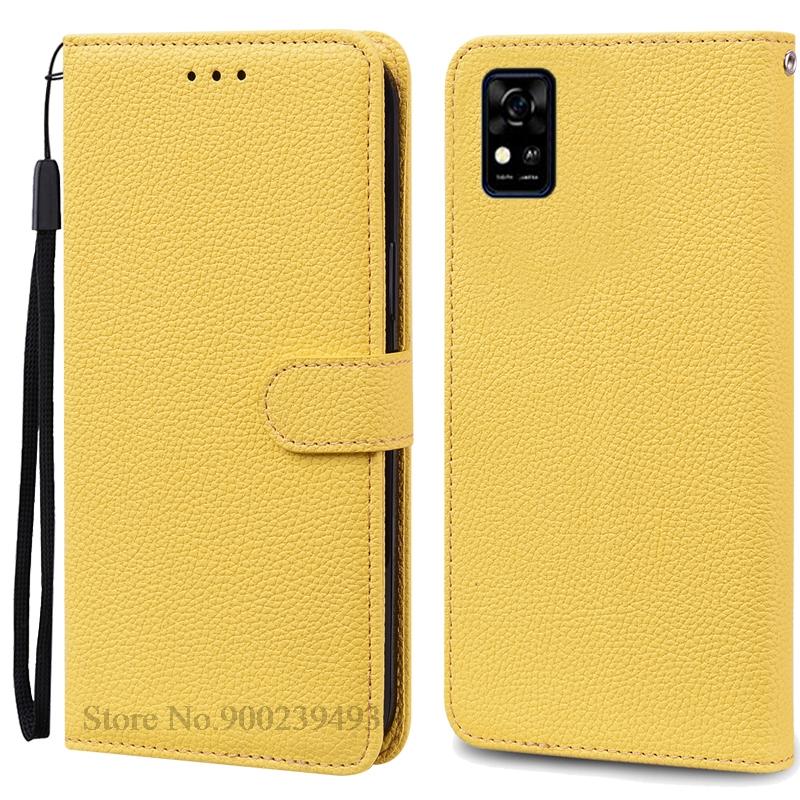 Für ZTE Blade A31 Hülle Weiche TPU Silikon Rückseite Handyhülle Für ZTE Blade A31 Hülle Leder Klapp Brieftasche Hülle Fundas For ZTE Blade A31 gelb