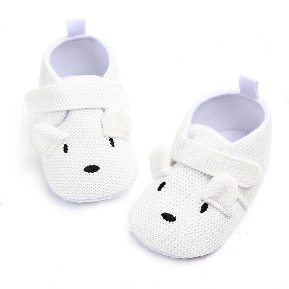 Neue Ankunft Kleinkind Neugeborenen Baby Tier Krippe Schuhe Infant Cartoon Weiche Sohle Warme Tier Baby Schuhe 0-6m weiß