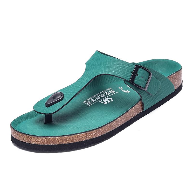 Mode Neuer Trend Gacimy Herrenmode Korksandalen Sommer Kork Clogs Hausschuhe Unisex Freizeit Pantoletten Outdoor Plateau Rutschfeste Zehentrenner 39 grün