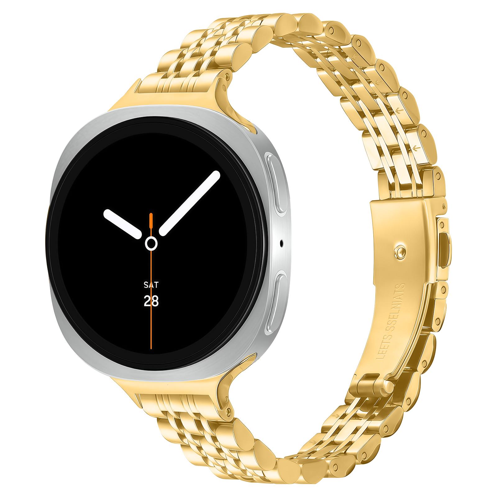 Schmales Armband für Samsung Galaxy Watch 8 Armband 44mm 40mm Zubehör Metall Edelstahl Armband correa Galaxy Watch 8 classic 46 galaxy 8classic 46mm gold