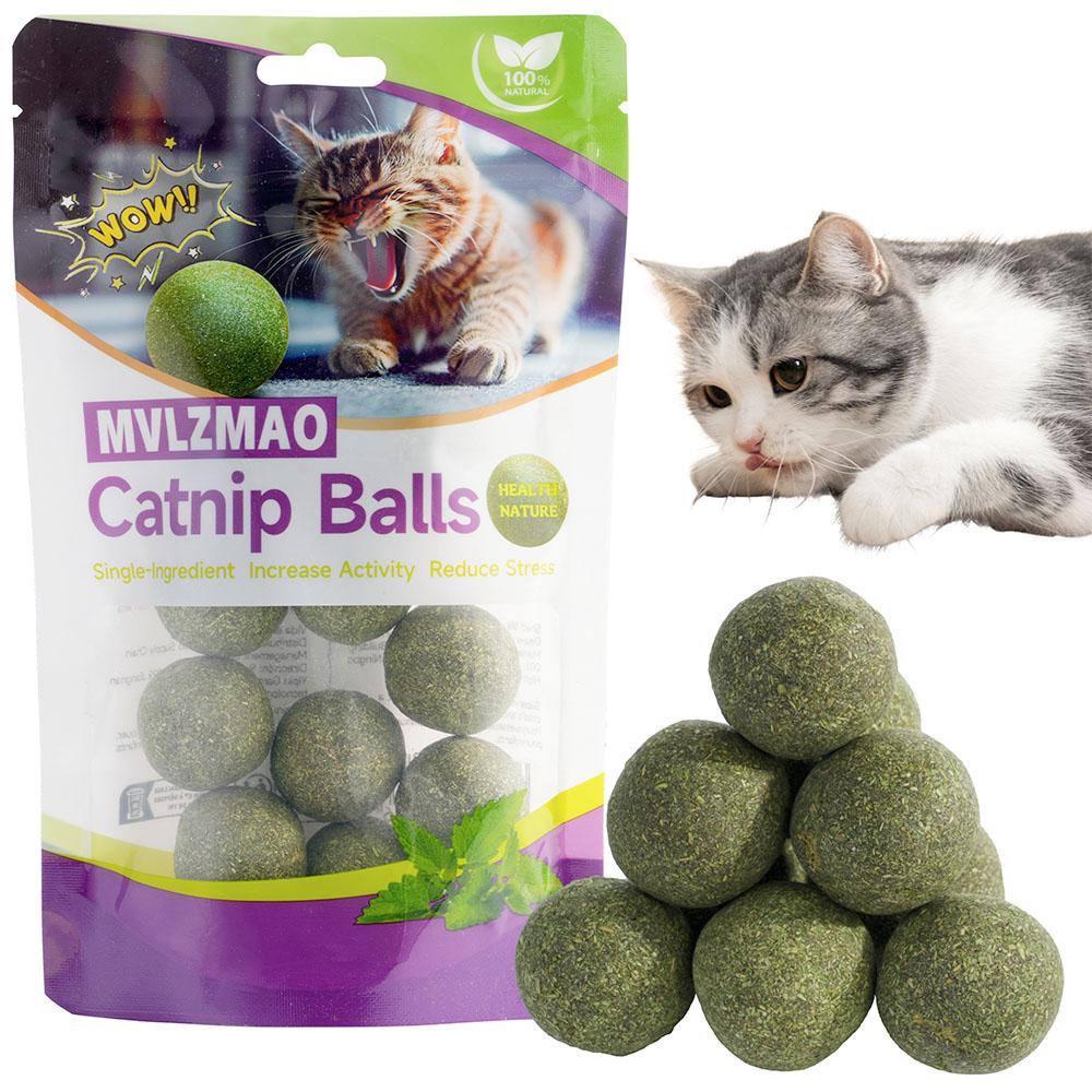 Katzenminze Bälle Kätzchen Katzenminze Ball Lecker Spielzeug Natürlicher Katzenminze Ball für Katzen aller Rassen, Katzen Leckball Spielzeuge, die Katzen faszinieren