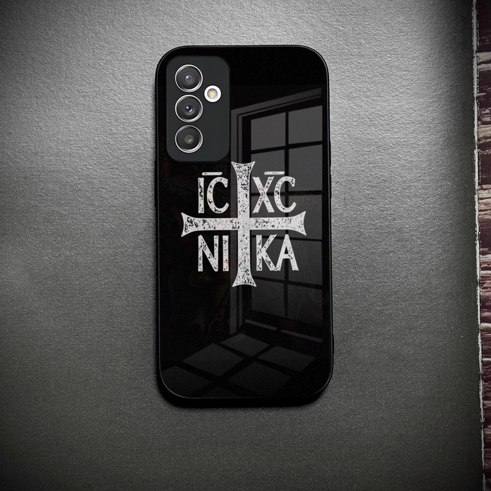 Orthodoxes Kreuz I-Icon Handyhülle Glas Für Samsung Galaxy S26 S23 S25 S24 S21 S22 S20 Ultra Fe Plus A34 A15 A14 Hülle Galaxy S23
