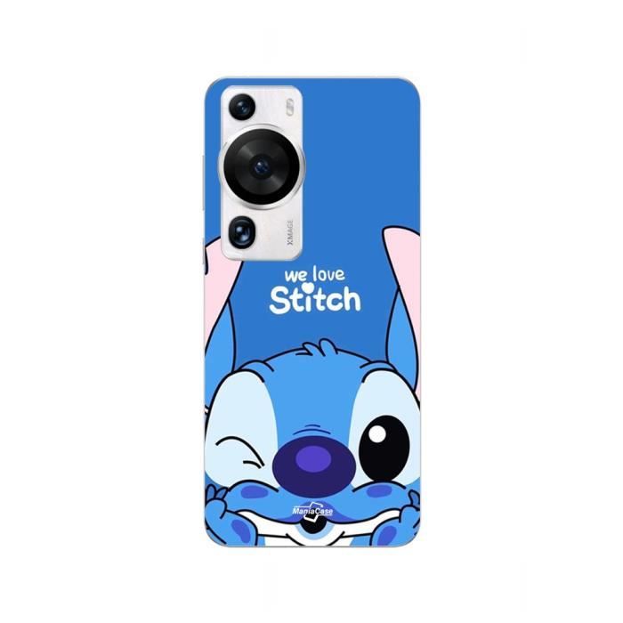 Coque Huawei P60 Pro stitch cute ohana stitch bleu front bleu Maniacase blau