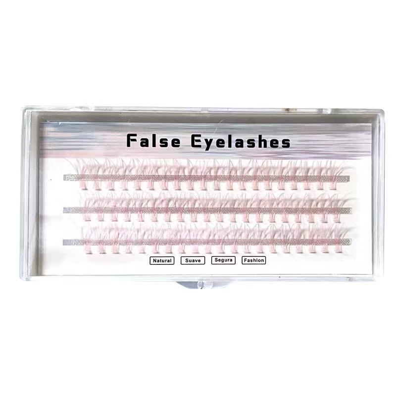 1 Box bunte einzelne Wimpern professionelle Augen Make-up Pfropfen falsche Wimpern für Wimpernverlängerung 10mm hellrosa