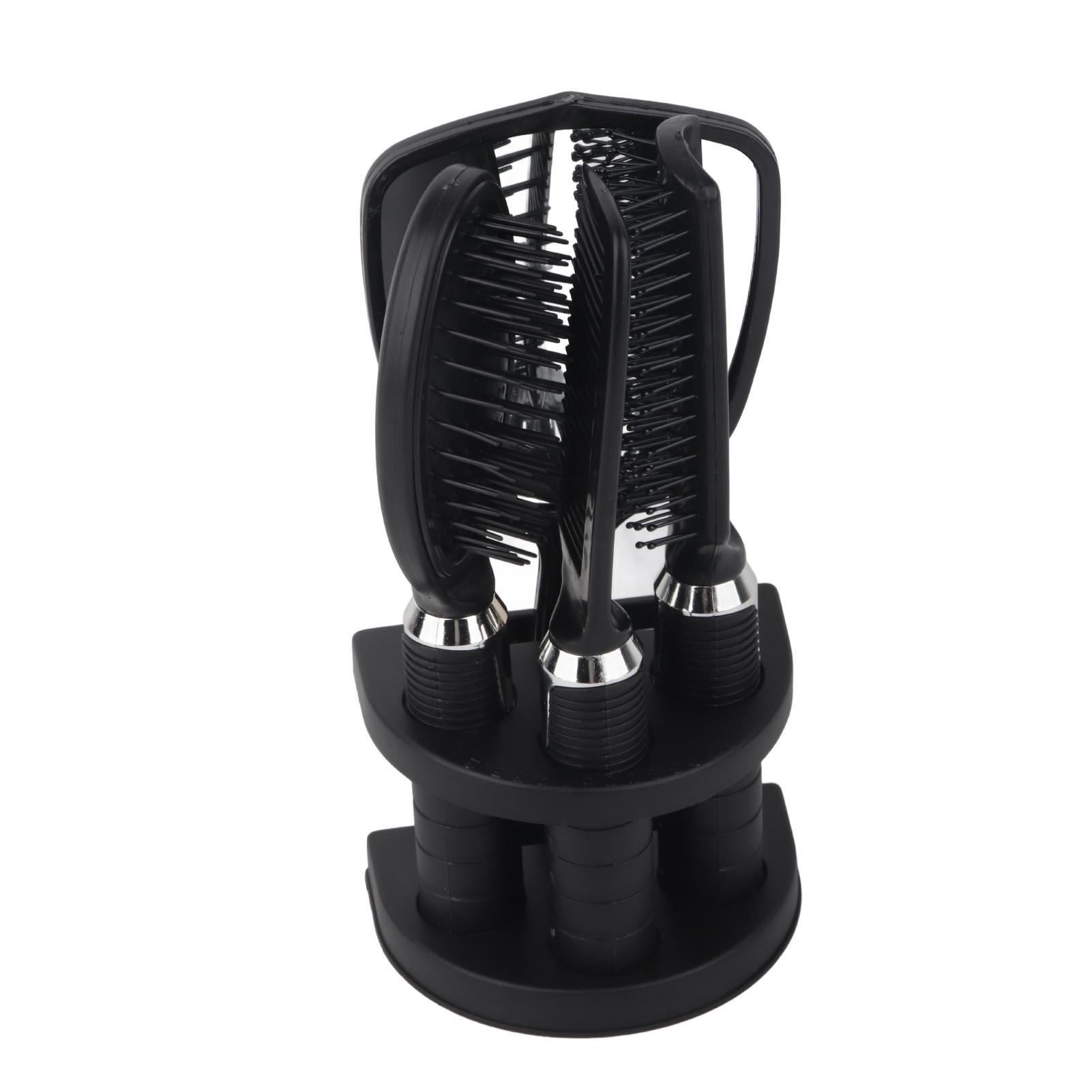 5 STÜCKE/Set Haarkamm Set Antistatische Haarbürste Schwarzes Spiegelkamm Set Rutschfester Griff Stylingkamm Set