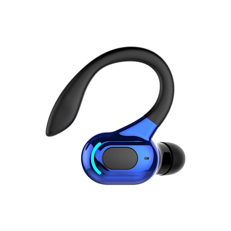 M-F8 Auto Fahren Ohrbügel Business Bluetooth Headset Drahtlose Sport Mini Ohrhörer Bluetooth 5,2 Musik Headset blau