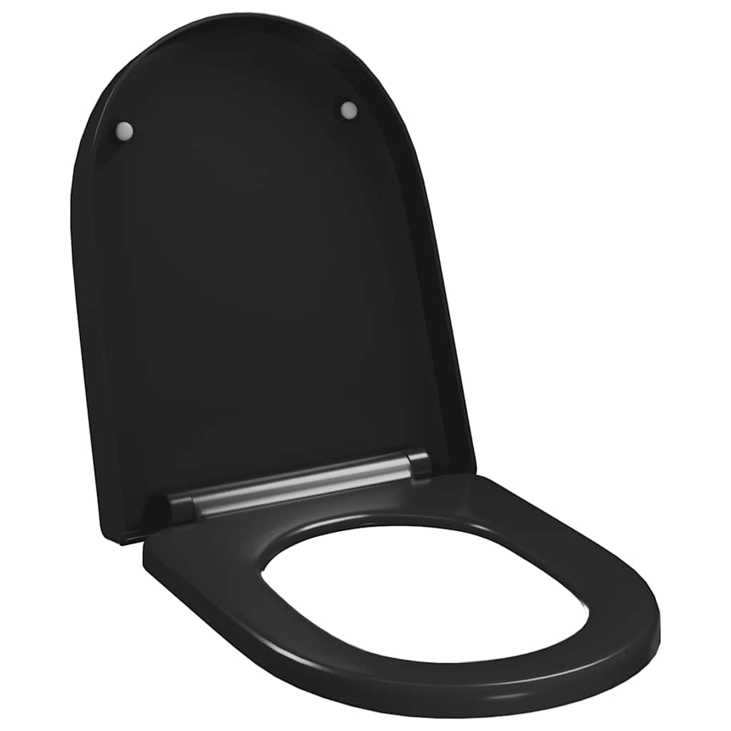 Vidaxl Toilettensitz, Soft-Close, Mit Schnellbefestigung, Schwarz