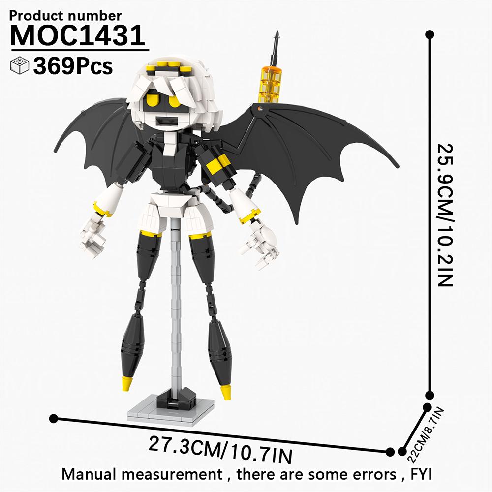 MOOXI Murder Drones Actionfigur MOC Steine Cartoon Uzi·Doorman V N Modell Set Bausteine Kinderspielzeug MOC1430 MOC1431 MOC1432 black
