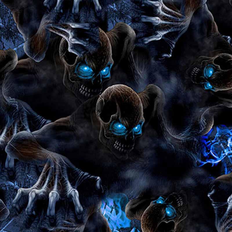 0,5 m x 2 m blaue Augen Wassertransferdruck Totenkopf Film PVA Tauchen Hydrographics