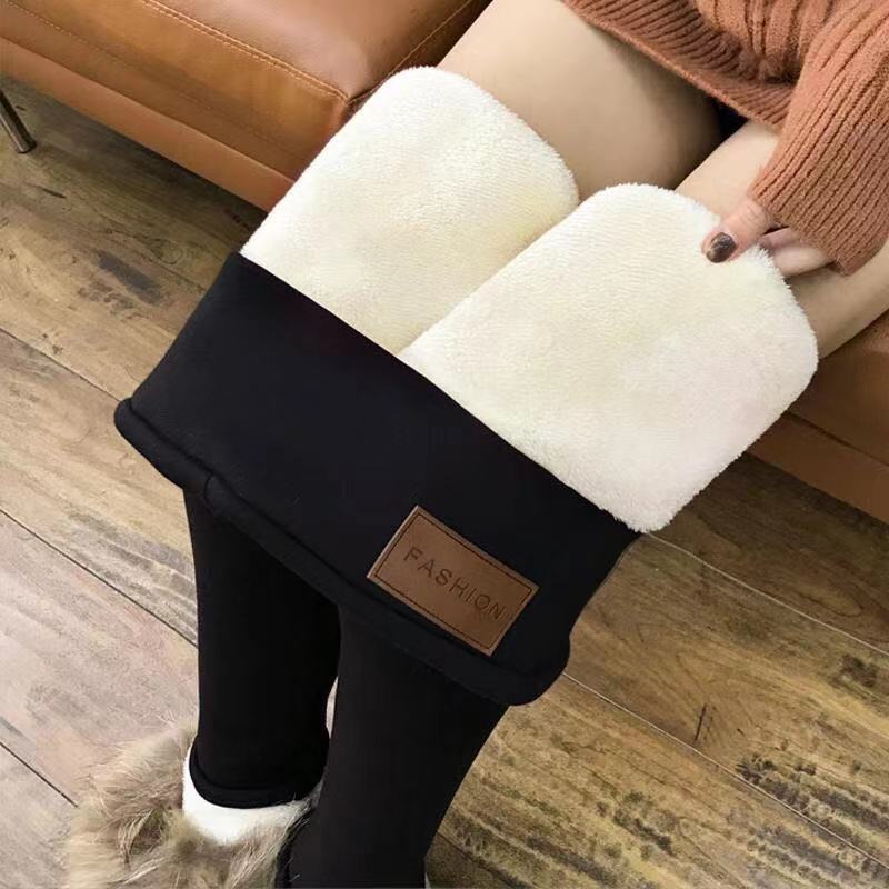 Atmungsaktive Samt-Leggings für Damen mit hoher Taille, warme Hose, kältebeständige Kaschmir-Leggings in einfarbiger Farbe, dehnbar, bequem, hält warm und Fleece-Leggings XL