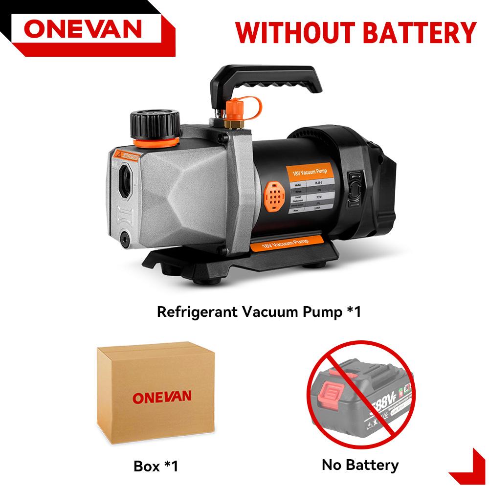 ONEVAN 1/2 PS 7 CFM Kältemittel-Vakuumpumpe 1/4 Lufteinlass Kältetechnik für Auto Haushalt Klimaanlage Für Makita 18V Akku sku006051