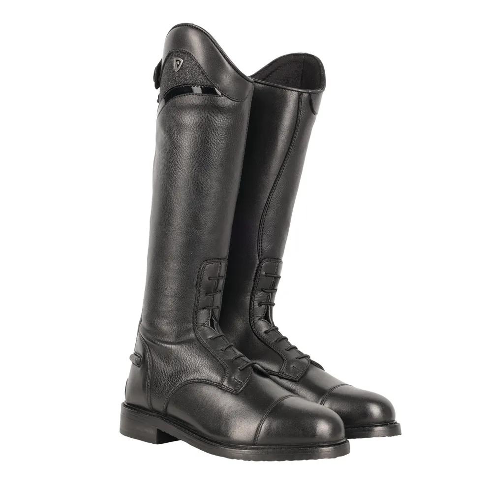 Hy Kinder/Kinder Atrani Leder Lange Reitstiefel 13 UK schwarz
