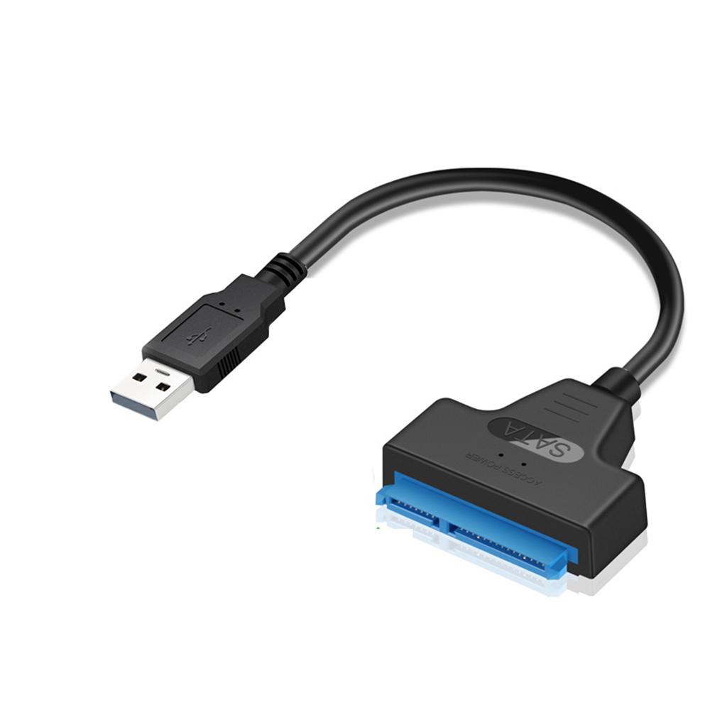 Typ-C-zu-SATA-Adapter-Konverterkabel, 22-poliges Laufwerk, 2,5-Zoll-SATA-HDD-SSD USB 2.0 schwarz